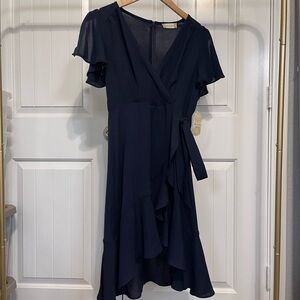 Altard state Navy Wrap Dress